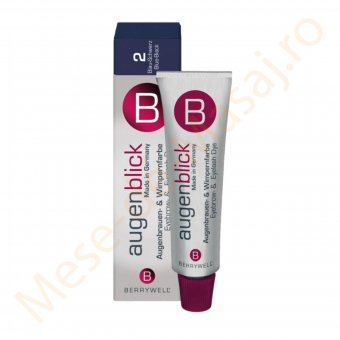 Vopsea profesionala gene și sprâncene Negru - Albăstrui 15 ml 